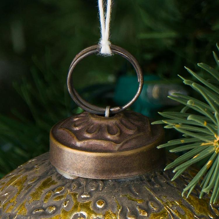 Ёлочный шар Фантом золотой, S Glass Ball Phantom Gold 8 cm