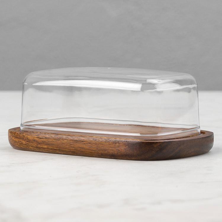 Деревянная маслёнка Органик Organic Butter Dish