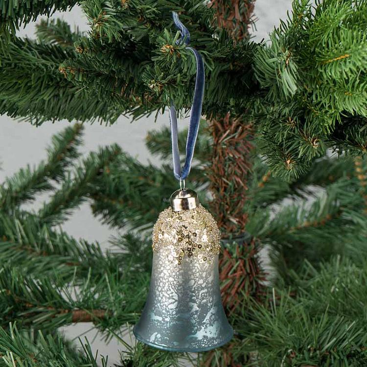 Ёлочная игрушка Снежный колокольчик Snow Bell 9 cm