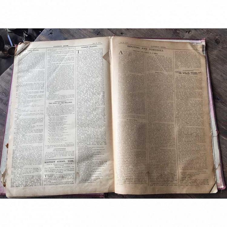 Винтажная подшивка газеты Common Sense Vintage Common Sense Newspaper File