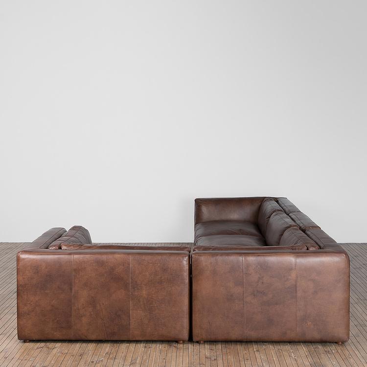 Угловой модульный кожаный диван Зенна 2, S Zenna Group Small 2 Leather