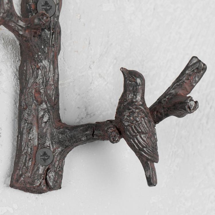 Двухрожковый крючок Птичка на дереве Hook With Bird On A Tree