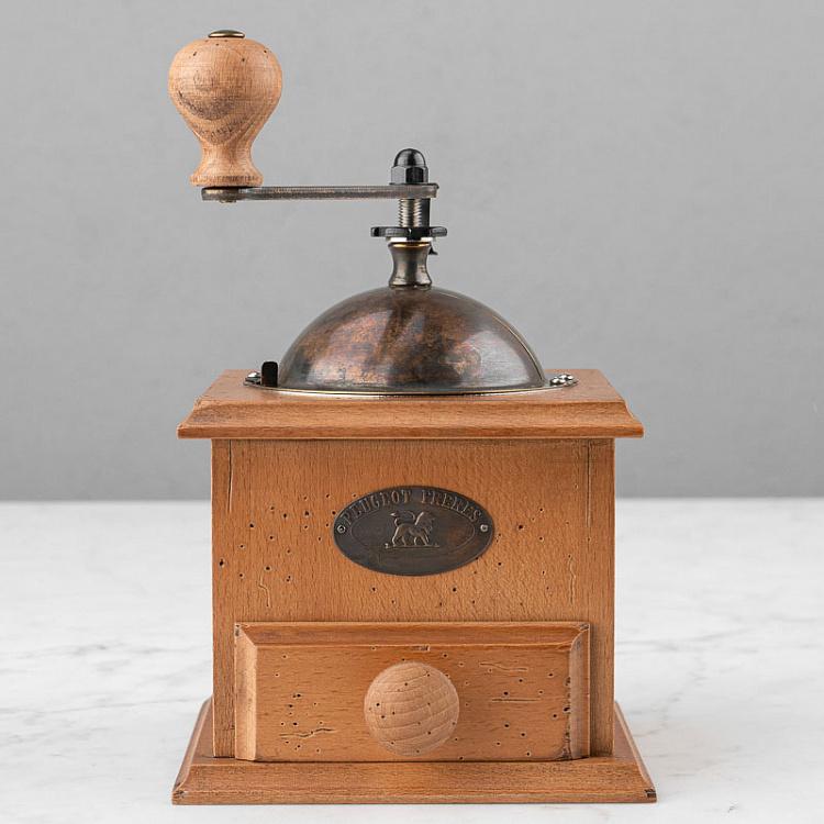 Мельница для кофе Антик, состаренное дерево Antique Coffee Mill Aged Wood