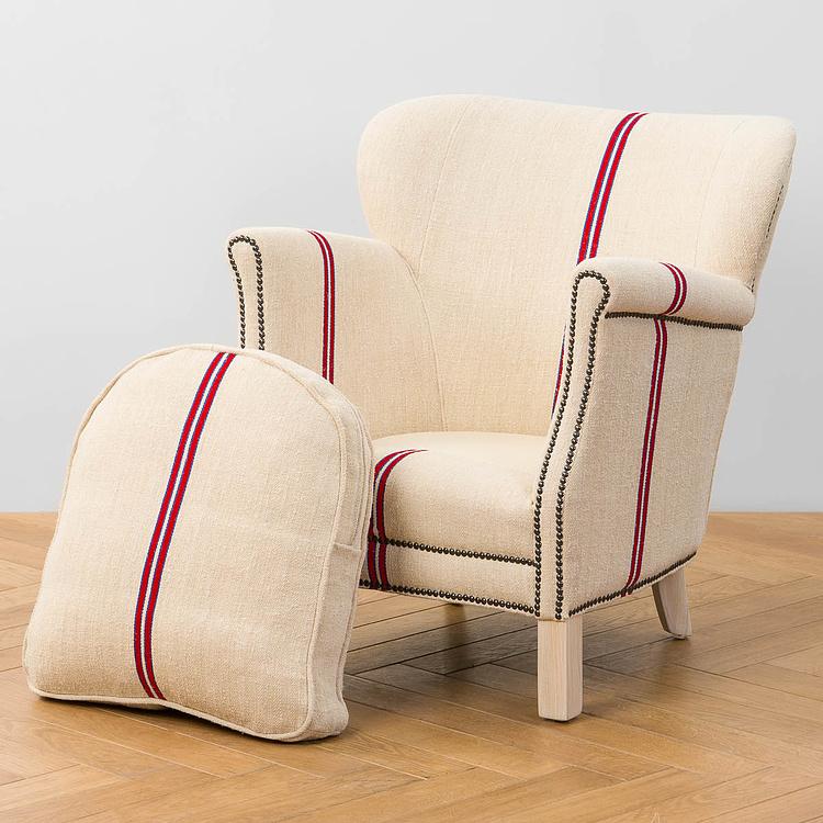 Кресло Тёрнер в обивке из винтажных хлопковых мешков Turner Armchair