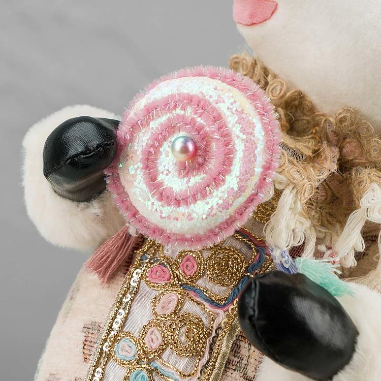 Статуэтка Мышка в костюме с цветочным узором и леденцом Floral Mouse With Suit And Lollipop