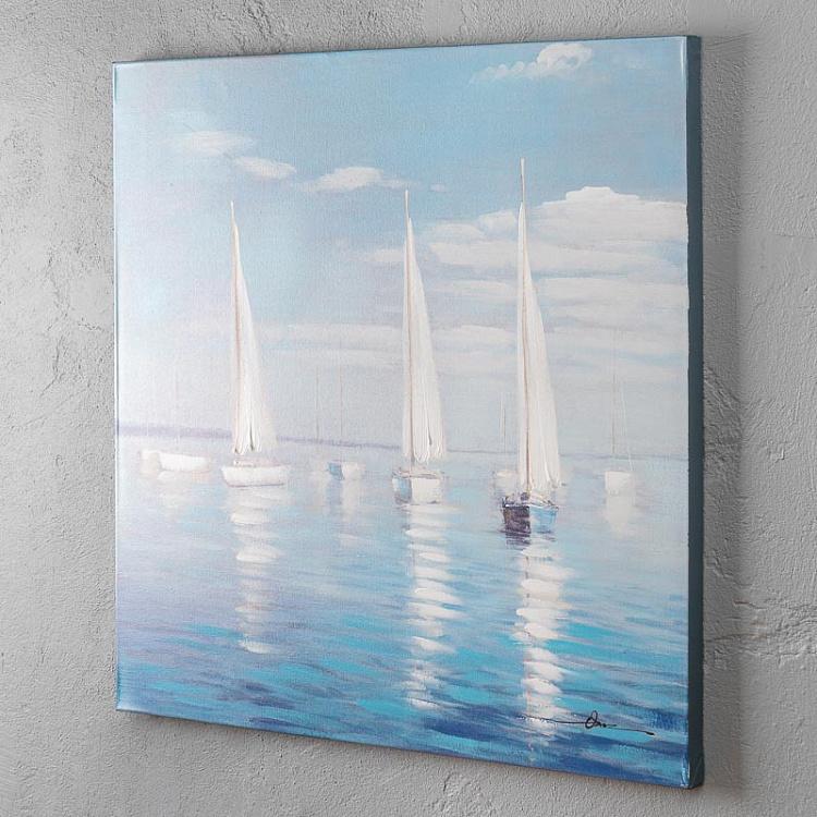 Картина акрилом на холсте  На море Canvas Acrylic Painting At Sea