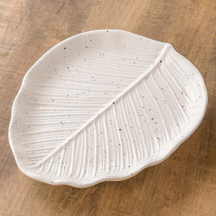 Широкое сервировочное блюдо-лист Зельда, L Zelda Plate Leaf Wide Large