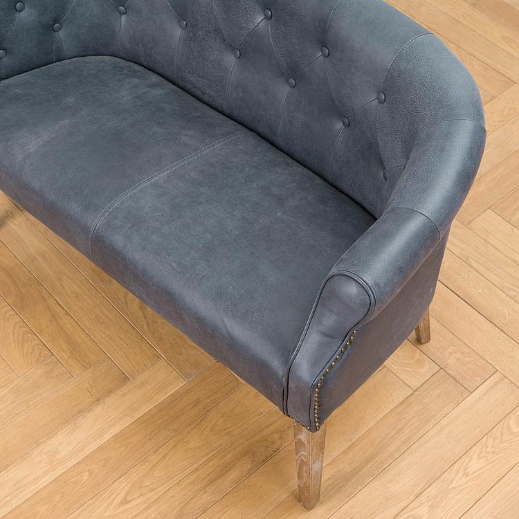 Двухместный кожаный диван Маршал, песочные ножки Marshall 2 Seater, Oak Sandwashed Leather