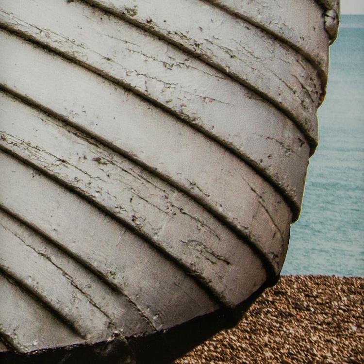Фото-принт триптих в серебристой раме Сине-белая лодка Set Of 3 Blue And White Boat, Pewter Frame