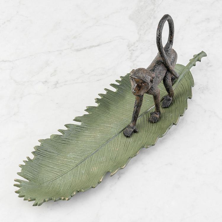 Подставка для мелочей и украшений Обезьянка на листке Monkey Walking On Leaf Tray