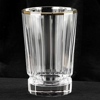 Macassar Glass Tall With Golden Rim