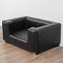 Диван для питомца Edoardo Sofa Small, Faux Leather Black