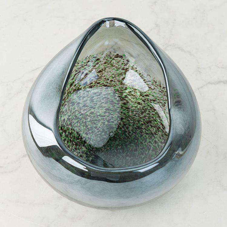 Голографическая ваза-чаша ручной работы с изогнутым краем Folded Edge Handcrafted Holographic Glass Bowl