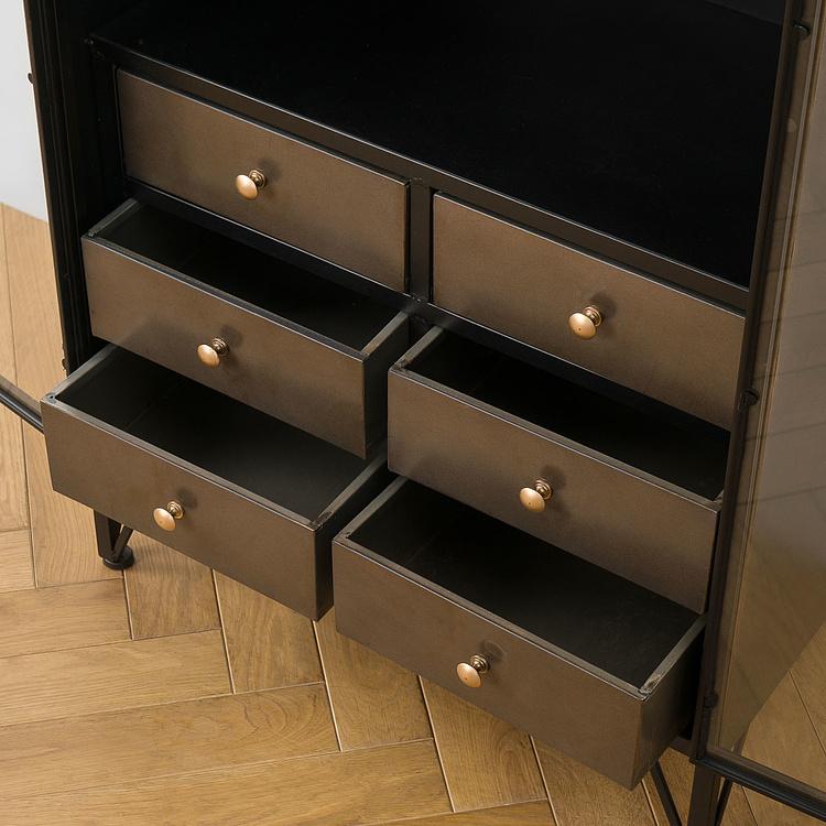 Сервант с двумя дверцами и шестью ящиками Уолтон Walton 2 Doors Cabinet With 6 Drawers