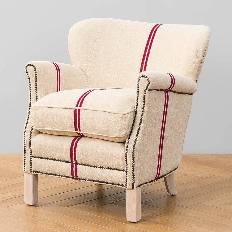 Кресло Тёрнер в обивке из винтажных хлопковых мешков Turner Armchair