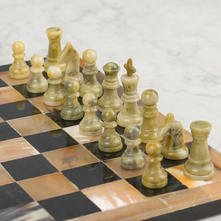 Настольная игра шахматы из рога Буффало Buffalo Chess Game