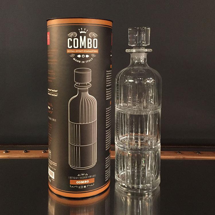 Набор Комбо из графина для виски и двух стаканов Combo Whisky Decanter and Glasses Set