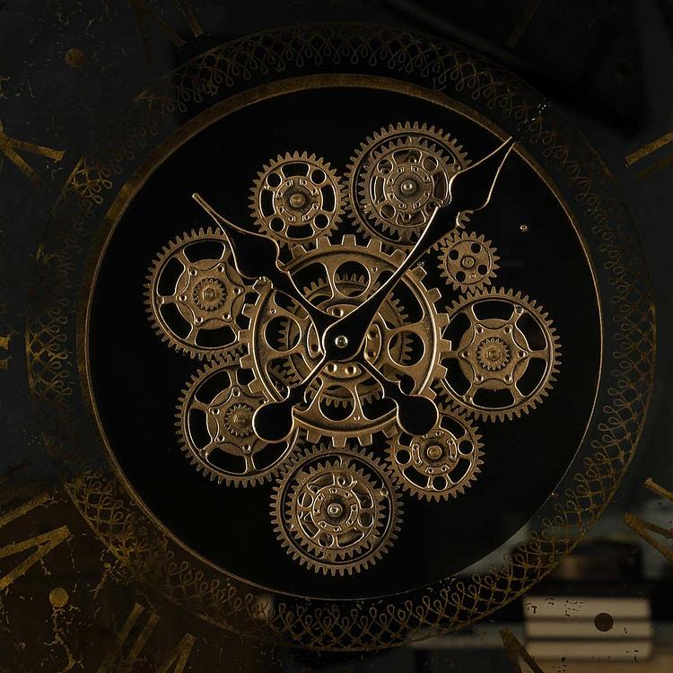 Настенные часы в стиле барокко с шестерёнками Baroque Round Wall Clock With Gears