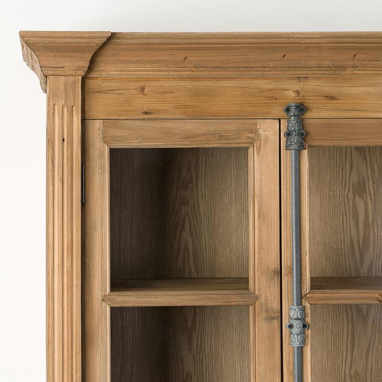 Книжный шкаф-сервант с 4 дверцами и ящиками Вильнёв Villeneuve 4 Glass Doors Bookcase With Drawers DB