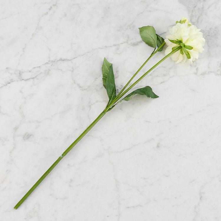 Искусственный георгин бело-зелёный Dahlia White Green 48 cm