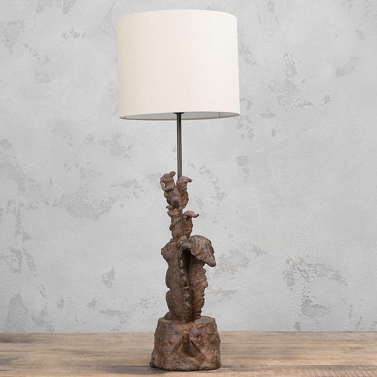 Настольная лампа Белки-акробаты Lamp Acrobat Squirrels With Shade