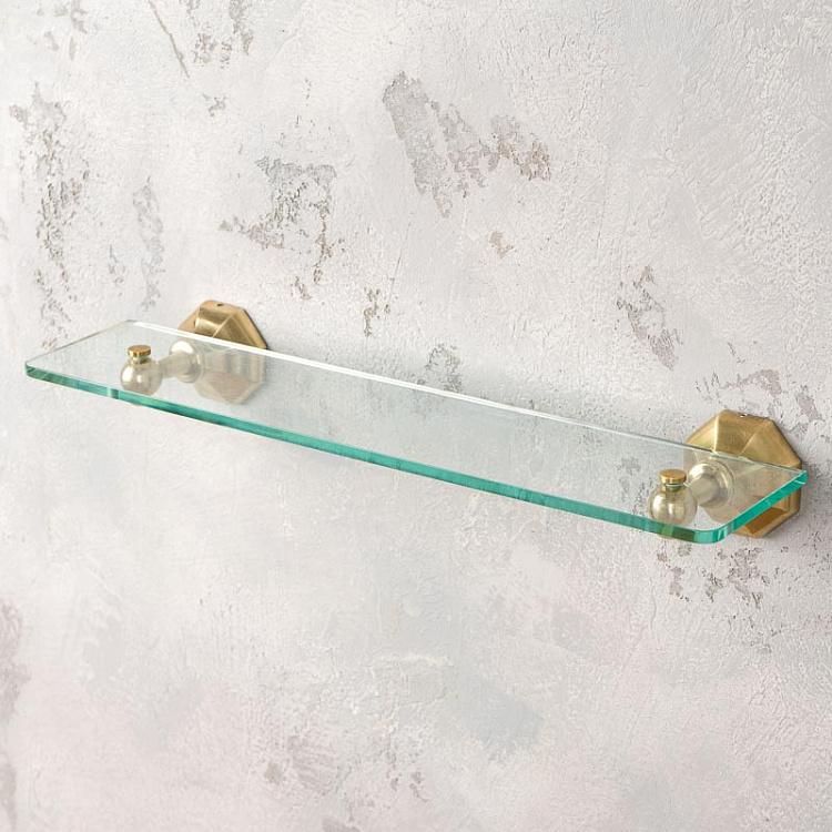 Полка для ванной Голливуд Octave Vanity Shelf Antique Gold