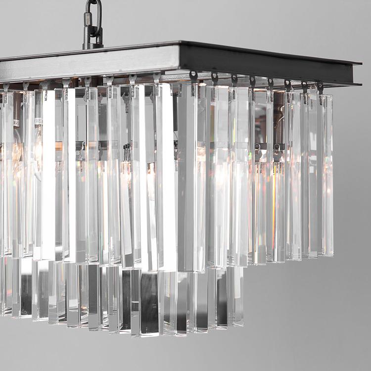 Прямоугольная люстра Одеон, M Odeon Rectangular Chandelier Medium