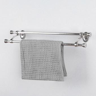 Beads Double Towel Rail Antique Silver