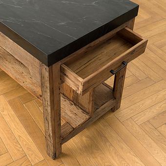 Кухонный остров раздвижной Greta Black Marble Counter With Sliding Table