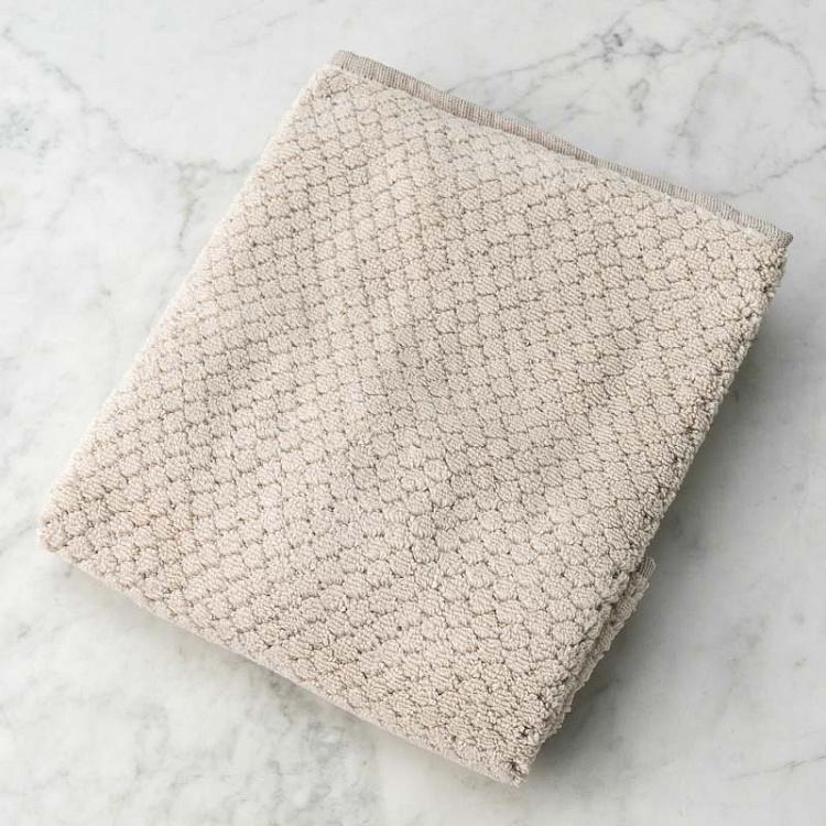 Песочно-бежевое махровое полотенце для рук и лица Пунто 50x90 см Punto Hand Towel Sand 50x90 cm
