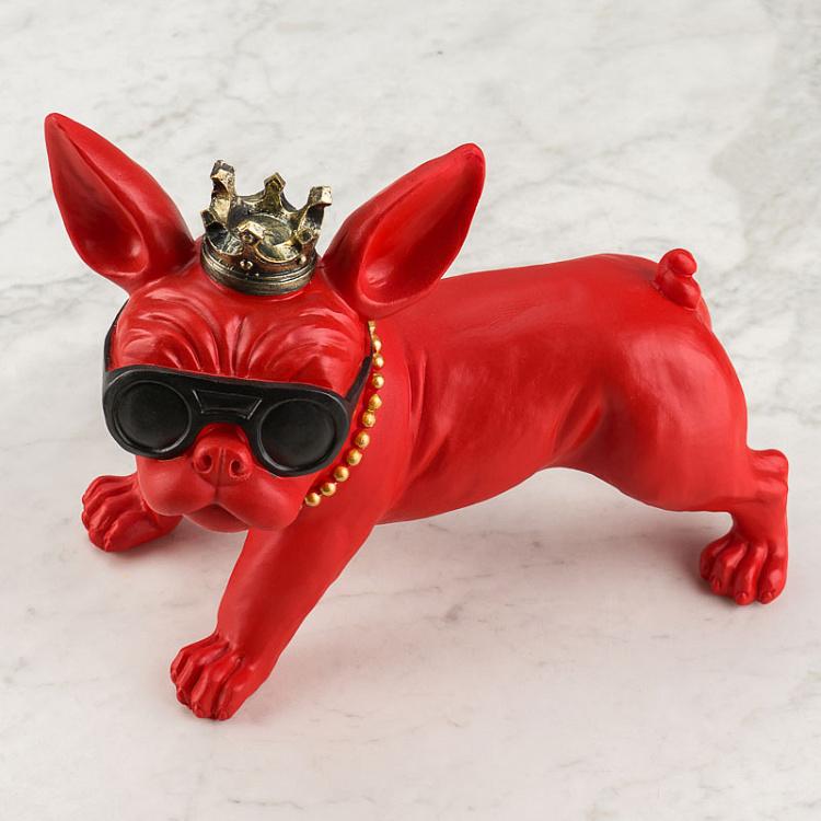 Статуэтка Француз в солнечных очках Frenchie With Sunglasses Red