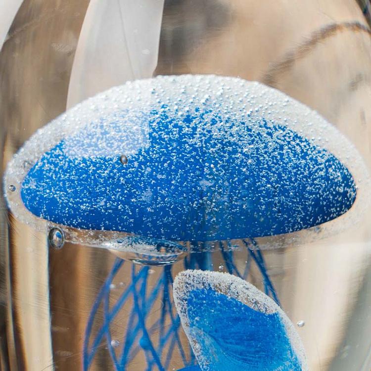 Пресс-папье Две синие медузы Glass Paperweight 2 Blue Jellyfish