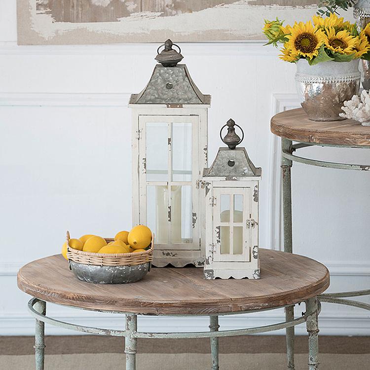 Набор из двух подсвечников-фонарей Эвелин Set Of 2 Enclosed Square Lanterns Evelyn