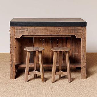 Кухонный остров раздвижной Greta Black Marble Counter With Sliding Table