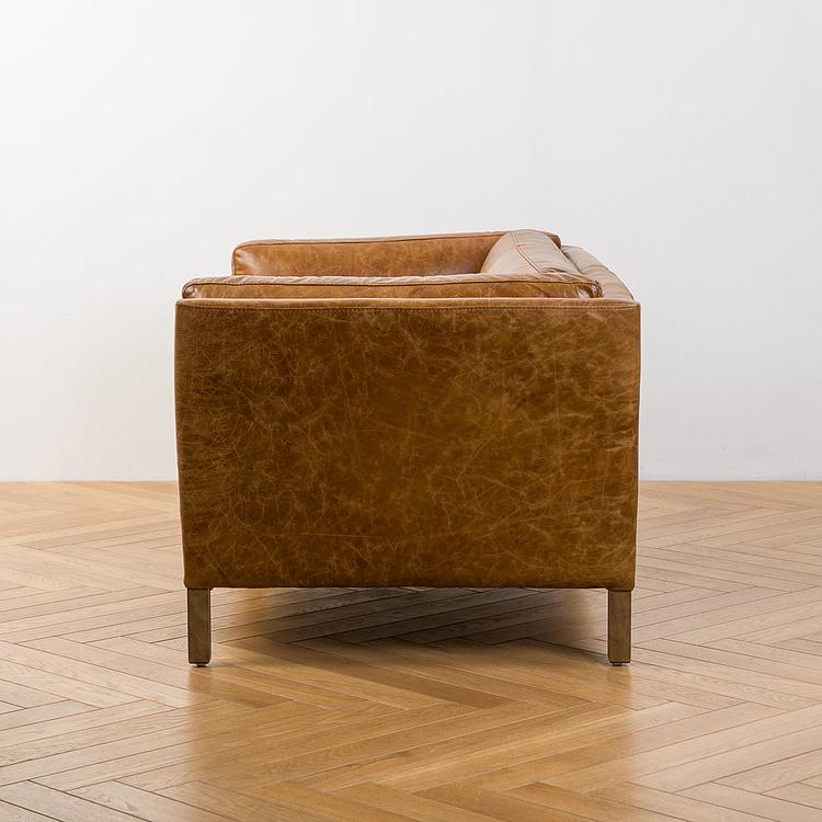 Двухместный диван Томми, светлые ножки Tommy 2 Seater, Light Brown Wood D