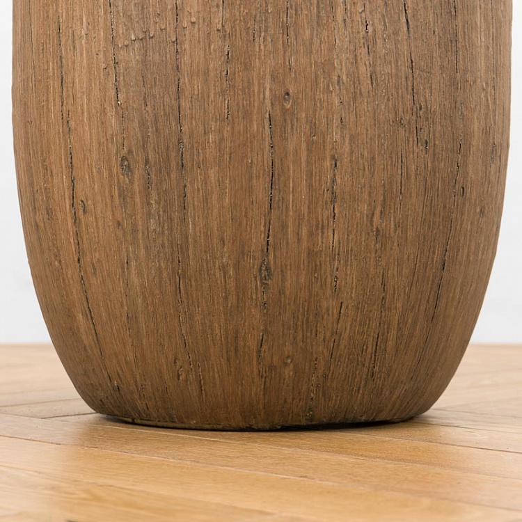 Кашпо-чаша Эффектори светлый дуб, L Effectory Wood Bowl Pot Light Oak Large