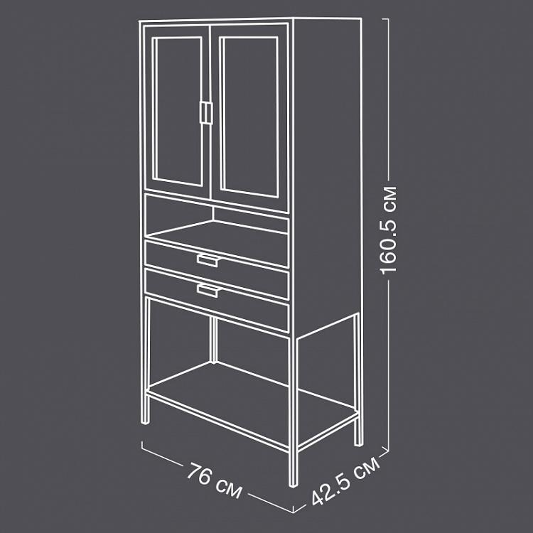 Сервант из сосны и железа Pine And Iron Cabinet