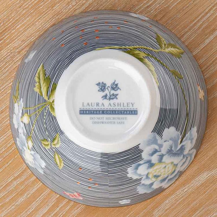 Пиала в полоску Полночь, M Midnight Pinstripe Bowl Medium