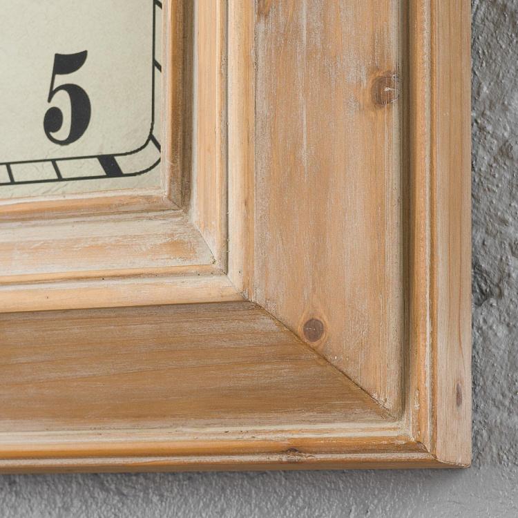 Настенные прямоугольные часы из сосны Rectangular Pine Clock