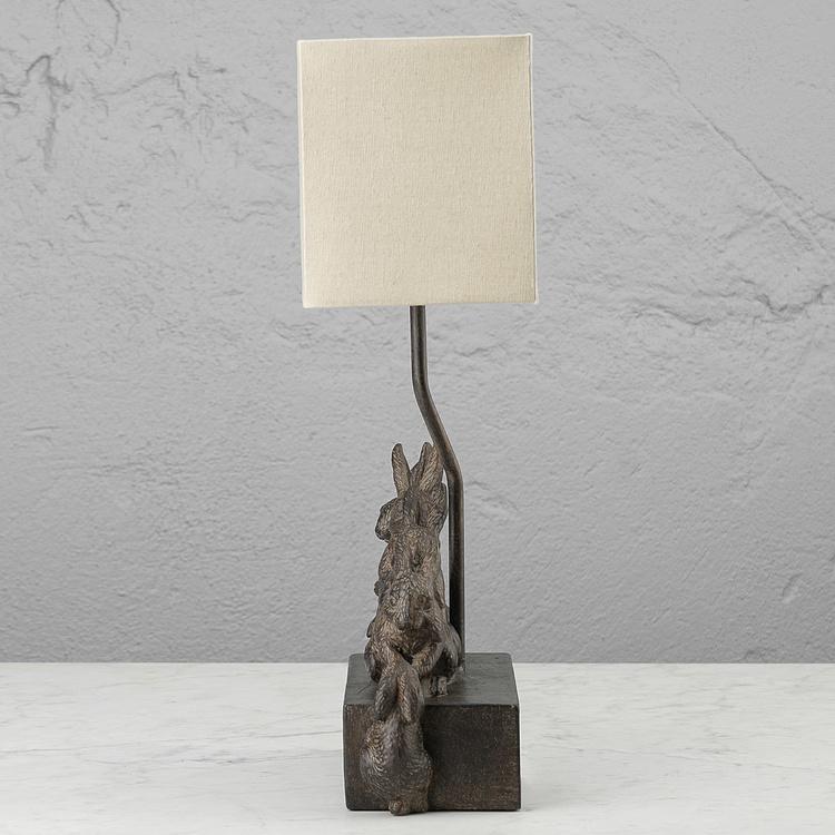 Настольная лампа с абажуром Маленькие зайцы Small Rabbits Table Lamp With Shade