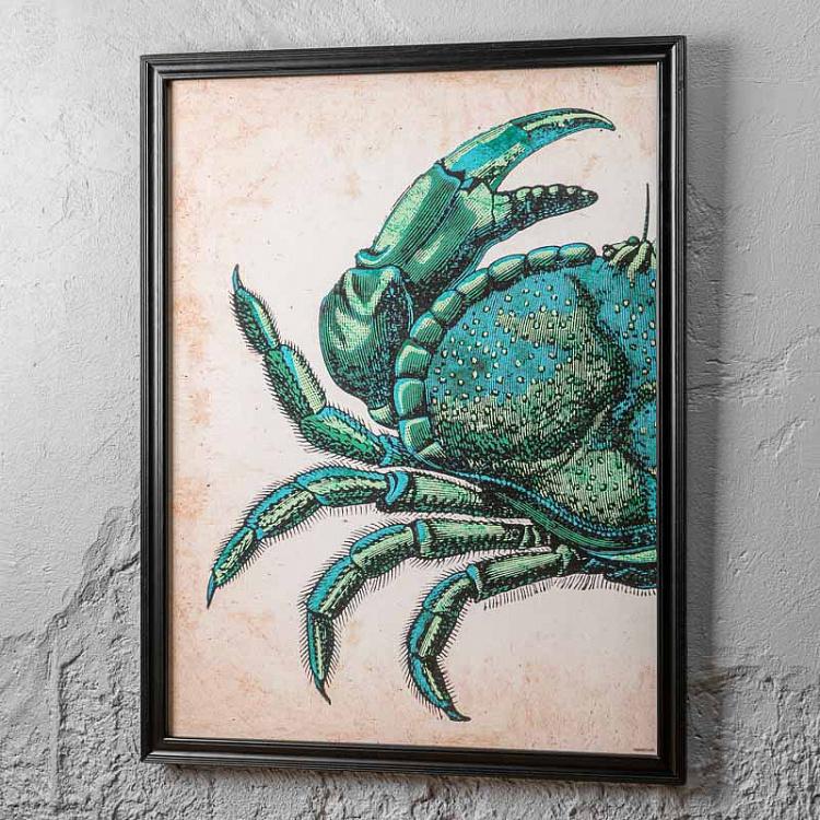 Картина-принт Краб, левая часть  Crab Left