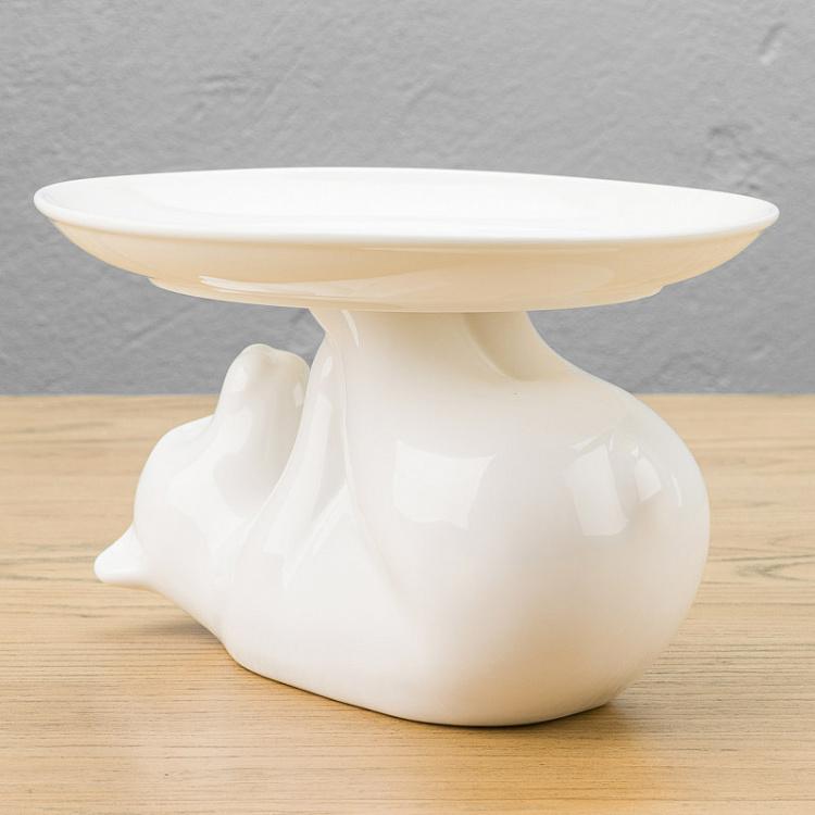 Сервировочная подставка-тортовница Медведь, M Decorative Plate Bear Medium