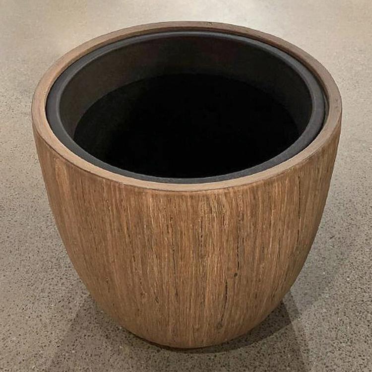 Кашпо-чаша Эффектори светлый дуб, L дисконт Effectory Wood Bowl Pot Light Oak Large discount