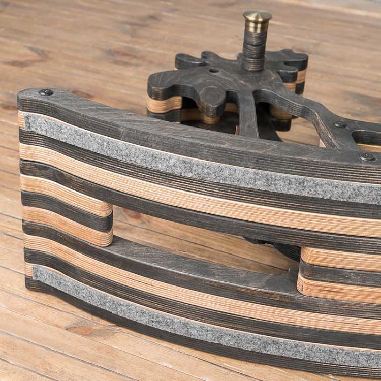 Тёмная детская качалка Лось Elk Rocking Chair Dark Oil