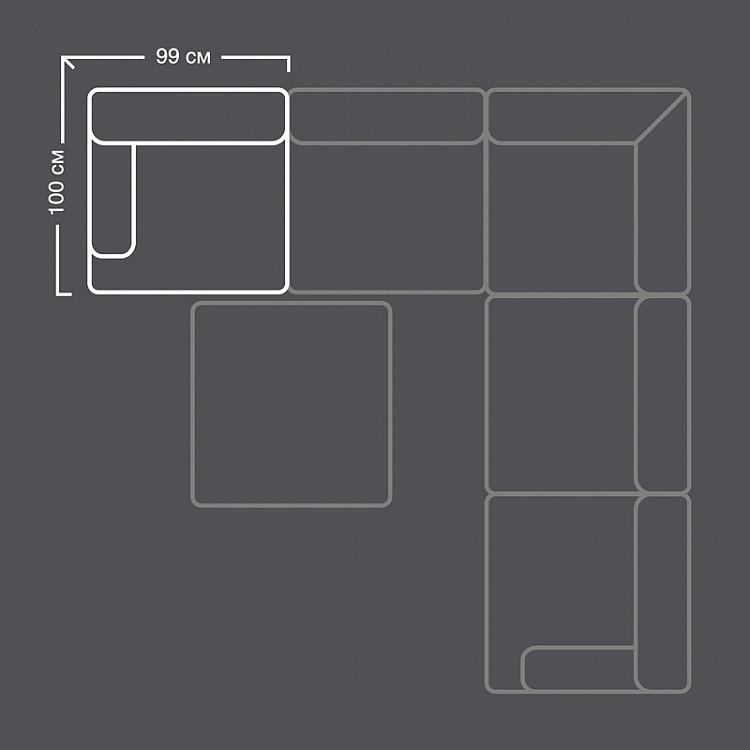 Сменный чехол для диванного модуля с левым подлокотником Panama Sectional LHF Corner Cover