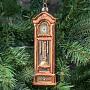 Ёлочная игрушка Glass Grandfather Clock Brown/Gold 15,5 cm