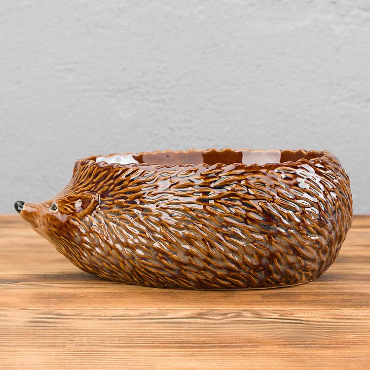 Салатница Ёж Stoneware Hedgehog Bowl Brown