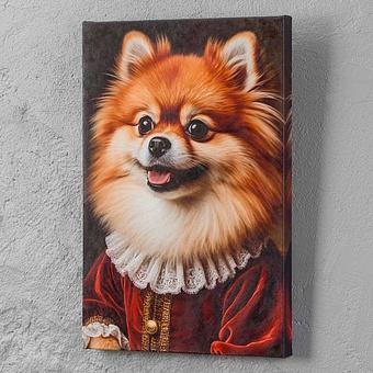 Canvas Acrylic Painting Pomeranian 2
