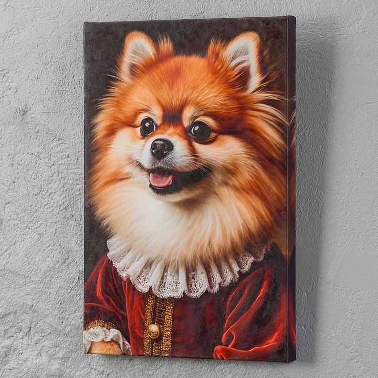 Картина Шпиц 2, холст, акрил Canvas Acrylic Painting Pomeranian 2