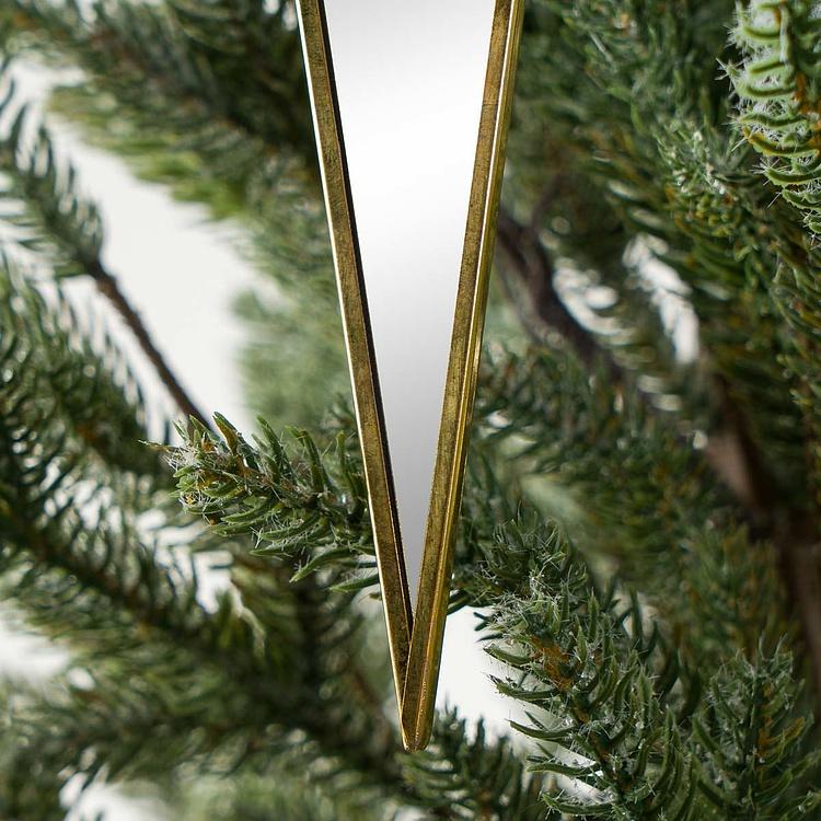 Новогодняя подвеска Зеркальный треугольник, S Triangular Mirror Pendant 15 cm